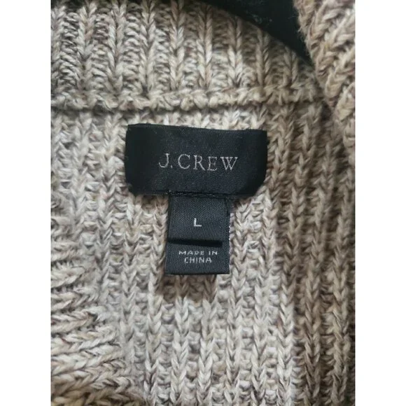 J Crew Marled Sweater Cardigan Mock Neck  Mens L Classic Academia - Picture 7 of 9